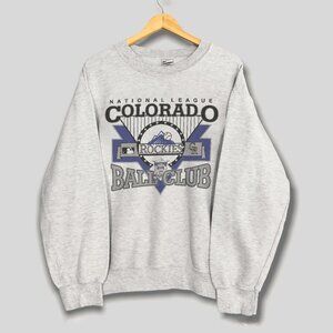 Vintage Colorado Rockies Baseball Unisex Big Logo Sweatshirt MLB Men Women Shirt